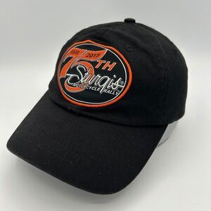 Hot Leathers Hat 75th Sturgis Motorcycle Rally Mens OSFM Black Biker Moto
